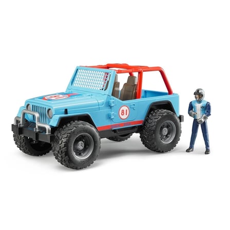 Ufakent Jeep Cross Safari Aracı Mavi Renk Kasklı Pilot Figürlü Model Araba Plastik 81