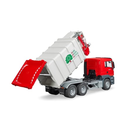 Urfakent Man Tgs Yandan Aktarmalı Çöp Kamyonu Model Araba Plastik Kırmızı BR03761