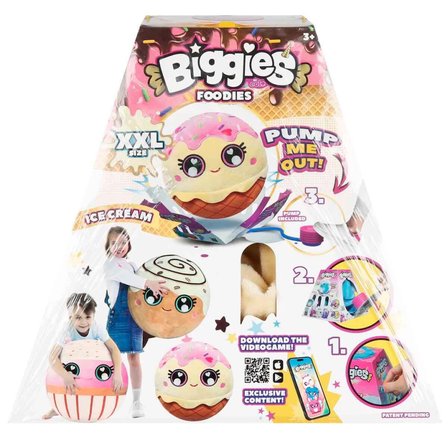 Urfakent Biggies Foodies Dondurma XXL Şişme Peluş Oyuncak Çocuk Oyuncağı