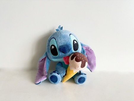 Urfakent Stitch Peluş Oyuncak Dondurmalı Figür Mavi Renk 25 Cm