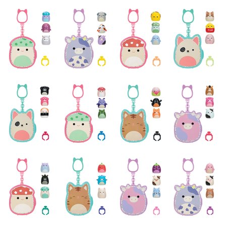 Ufakent Squish-a-longs 3 Figürlü Mor Sürpriz Paket Oyuncak Seri 1 Plastik