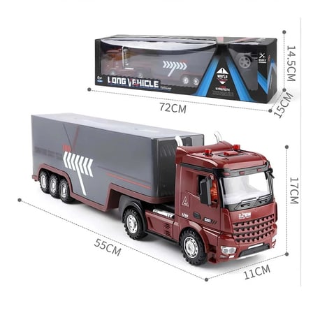 Urfakent Long Vehicle Kumandalı Işıklı Dorseli Pilli Tır Bordo