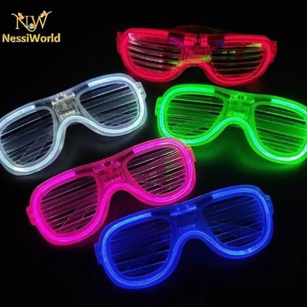 Urfakent Led Işıklı Parti Gözlüğü Çocuk Unisex Çok Renkli 3 Modlu