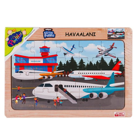 Urfakent Ahşap Eğitici Puzzle Havaalanı