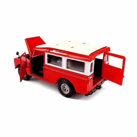 Urfakent Land Rover Series II Model Araba Kırmızı Beyaz 1:24 Ölçek