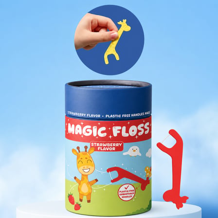 Urfakent Magic Floss Diş İpi Kürdanlı Çilekli Çocuklar İçin