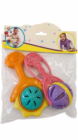 NW NessiWorld HL-1006 İkili Çıngırak Seti Bebek Oyuncakları Çok Renkli