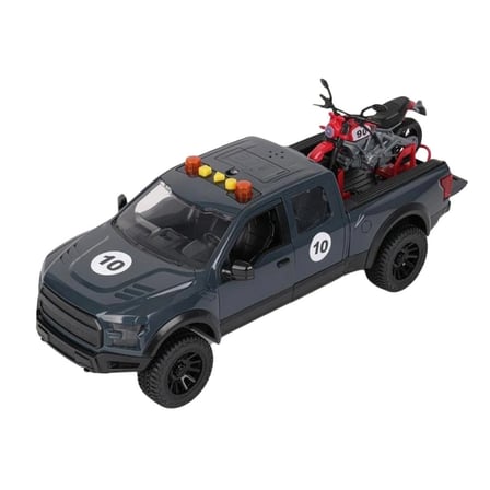 NW NessiWorld Sesli Işıklı Pikap Ve Motosiklet Set Gri