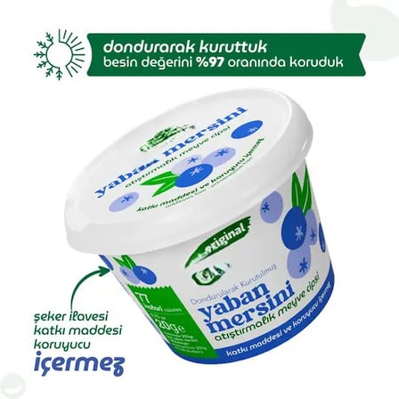 NW NessiWorld Original Yaban Mersini Atıştırmalık Meyve Cipsi 20gr Dondurularak Kurutulmuş Şekersiz Katkısız Koruyucusuz