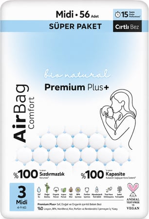 Premium Plus Airbag Comfort Bebek Bezi 2 Beden 68 Adet
