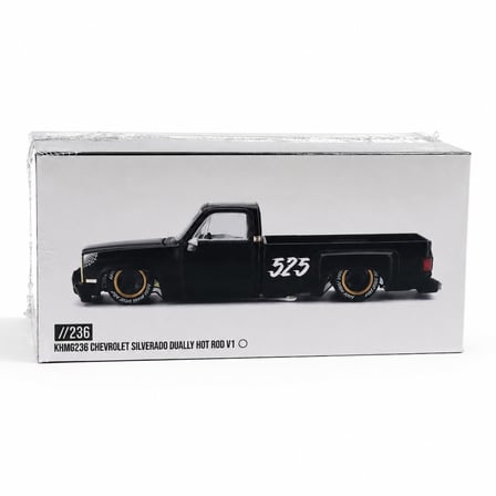 NW NessiWorld Chevrolet Silverado Dually Hot Rod Model Araba 1/64 Siyah