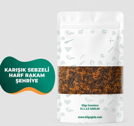 NW NessiWorld Karışık Sebzeli Harf Rakam Şehriye 250 gr