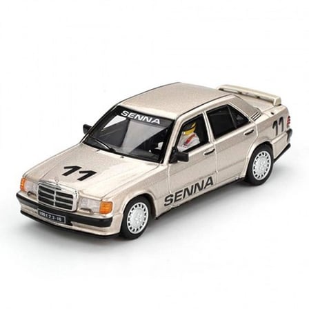 NW NessiWorld Benz 190E Aytron Senna Model Araba 1/64 Ölçek Gümüş