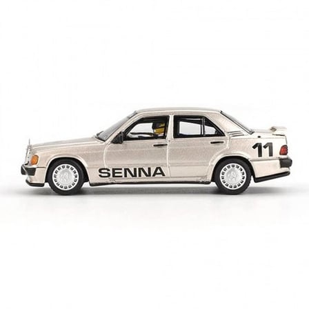 NW NessiWorld Benz 190E Aytron Senna Model Araba 1/64 Ölçek Gümüş