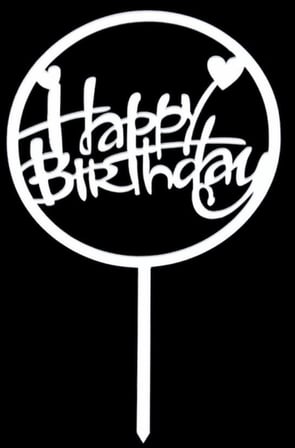 Özel Üretim Özel Gün Kutlama Aksesuarı Parti Süsü Pleksi Happy Brıthday Gümüş