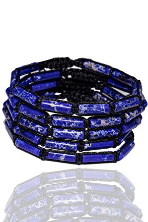 Sertifikalı Mavi Varisit Taşı Doğal Taş Bileklik