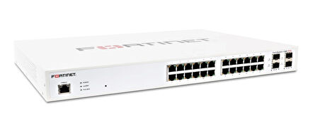 FS-124F-POE FORTİNET FortiSwitch 124F-POE Ethernet Switch 24 Port POE Switch (L2, 24 GE RJ45 + 4 10G SFP+ ports, 12 port PoE Max. 185W)