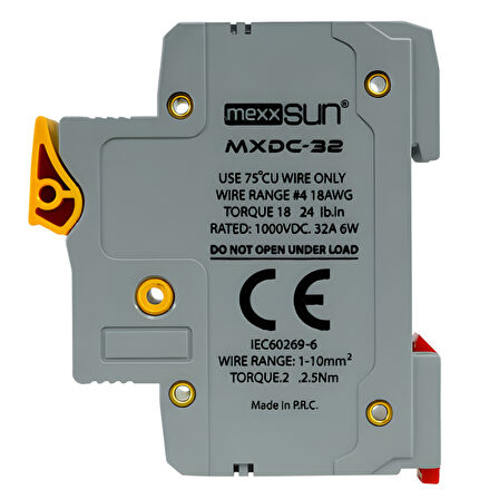 Mexxsun 16 Ah 1000 V DC Sigorta + Sigorta Yuvası 