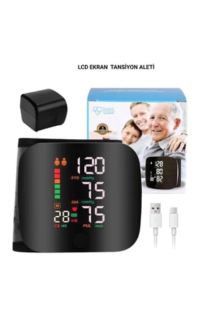 Renkli LCD Ekranlı Bilekten Tansiyon Aleti – Taşınabilir ve Kolay Kullanım Tansiyon Aleti