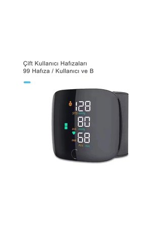 Renkli LCD Ekranlı Bilekten Tansiyon Aleti – Taşınabilir ve Kolay Kullanım Tansiyon Aleti