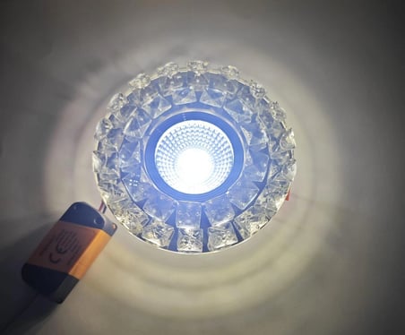 SUNLED 8202 Cam Spot Kasası 5W Beyaz Işık Led Çerçeveli Günışığı - Priz ve Anahtar İçin Uyumlu Çerçe
