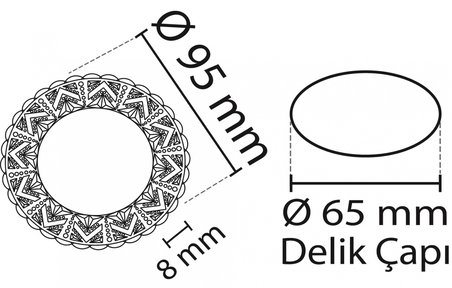 NOAS YL65 1677 Hektor Led Çerçeveli 4000K Kristal Cam Spot Kasa - Priz ve Anahtar İçin Uyumlu Çerçev