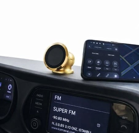 Metal Telefon Tutucu Torpidoya Yapışan Mıknatıslı - Stokta Olan Renk Gönderilir