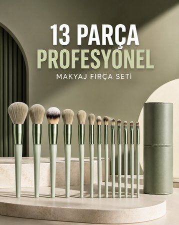 Profesyonel Makyaj Fırça Seti 13 Parça Yumuşak Kıllı Fırça Seti Far Fırçası
