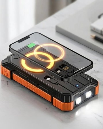 20000 mAh Powerbank Güneş Enerjili Kablosuz Şarj Hızlı Şarj Taşınabilir Batarya (Kopya)