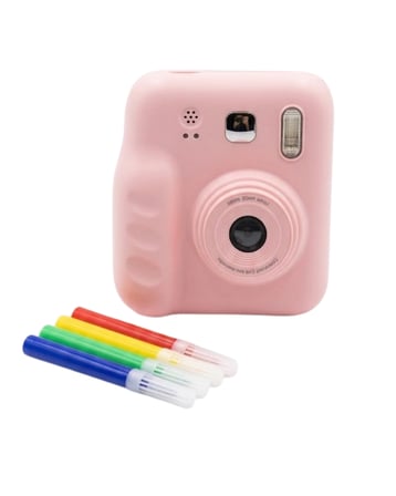 Çocuk Dijital Fotoğraf Makinesi Anında Baskı ve HD Video Kayıt Özellikli 5 kalem ve 4 rulo kağıt hed