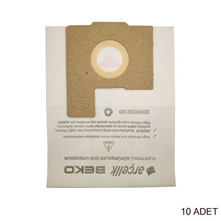 S 6255 - S 6350 - S 6355 - AL 640S - Model Süpürgelerle Uyumlu Toz Torbası (10 Adet) 