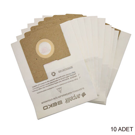 S 6255 - S 6350 - S 6355 - AL 640S - Model Süpürgelerle Uyumlu Toz Torbası (10 Adet) 