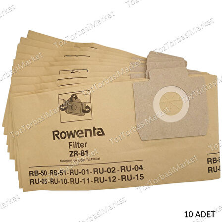 Magic Bags | Rowenta-RU505-ZR815-RB175-RB50-60-70-520-Modellere  Uyumlu Süpürge Toz Torbası-20 Adet