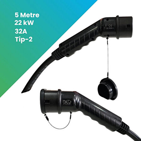 Filşarj Elektrikli Araç Şarj Kablosu Ac Tip-2 22 Kw (5 Metre )