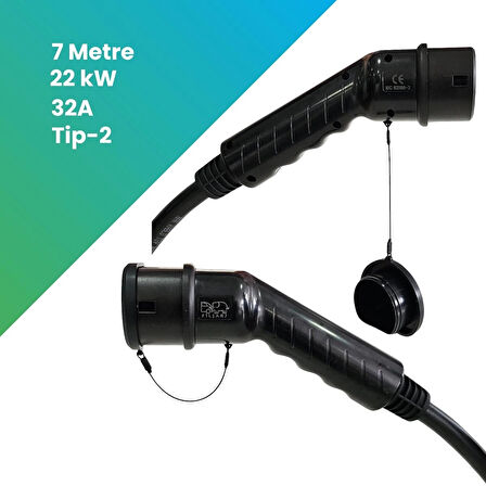 Filşarj Elektrikli Araç Şarj Kablosu Ac Tip-2 22 Kw (7 Metre )