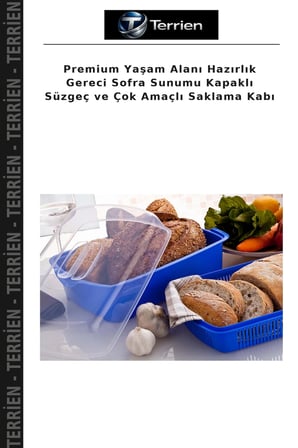 Premium Yaşam Alanı Hazırlık Gereci Sofra Sunumu Kapaklı Süzgeç ve Çok Amaçlı Saklama Kabı