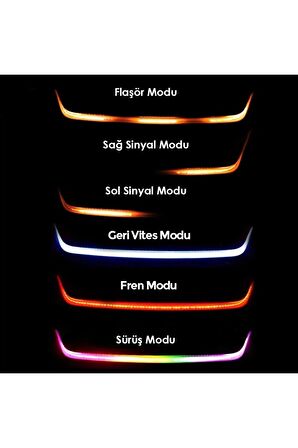 Seat Felicia Uyumlu Bagaj Altı Kayar Led 120 cm Full Fonksiyon