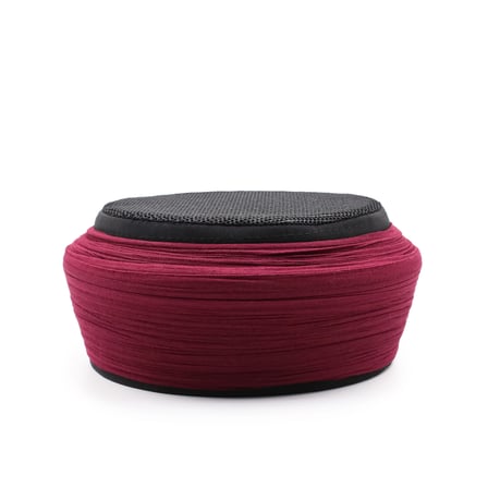 Fileli Sarık – Bordo Kumaş – Siyah Takke – Düz Sarım – Fileli – 5 Metre