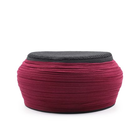 Fileli Sarık – Bordo Kumaş – Siyah Takke – Yuvarlak Sarım – Fileli – 5 Metre