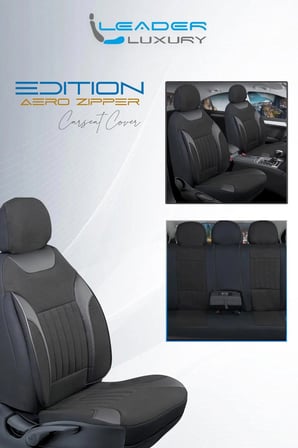 Opel Astra H Hatchback Uyumlu Keten Oto Koltuk Kılıfı Edition Serisi Dark Siyah