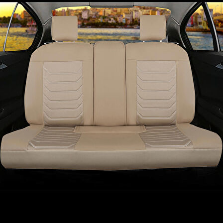 
Hyundai İ10 Uyumlu Lüx Deri Oto Koltuk Kılıfı Ön/Arka Set Antalya Serisi Bej