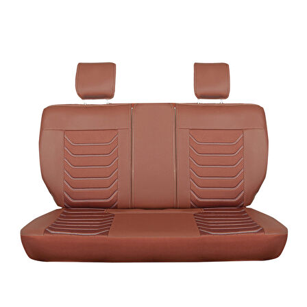 Seat Arona Uyumlu Lüx Deri Oto Koltuk Kılıfı Ön Arka Set Tarçın