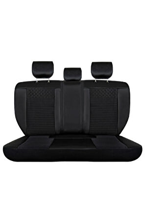 
Seat İbiza ESKİ Uyumlu Lüx Deri Oto Koltuk Kılıfı Ön Arka Set Siyah Elit Series