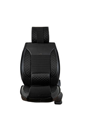 
Seat İbiza ESKİ Uyumlu Lüx Deri Oto Koltuk Kılıfı Ön Arka Set Siyah Elit Series