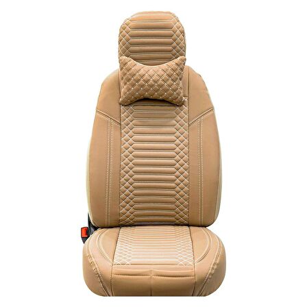 Seat Arona Uyumlu Lüx Deri Oto Koltuk Kılıfı Ön Arka Set Bej Giydirme Tip