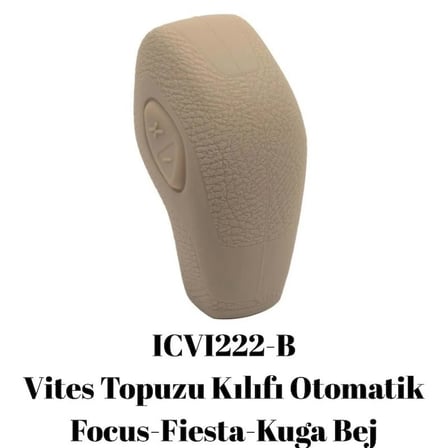 Ford Kuga Uyumlu Otomatik Silikon Vites Topuzu Kılıfı Bej Fs