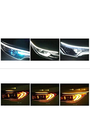 Kia Stonic Uyumlu Far Üstü Far Içi Kayar Led 60 Cm Selamlamalı