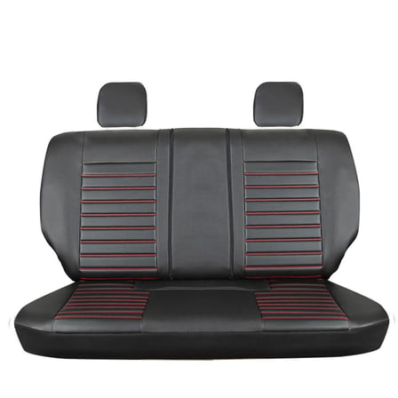 Hyundai Bayon Full Deri Oto Koltuk Kılıfı Ön Arka Set Original Serisi Siyah Kırmızı