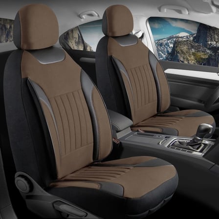 Subaru XV Tay Tüyü Oto Koltuk Kılıfı Fermuarlı Ön Arka Set Kahverengi Edition