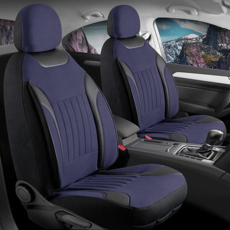 Jaguar F Pace Tay Tüyü Oto Koltuk Kılıfı Fermuarlı Ön Arka Set Lacivert Edition